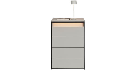 KOMMODE KOMMODE  in 58/88/38 cm  - Beige/Schwarz, KONVENTIONELL, Holzwerkstoff (58/88/38cm) - Voleo