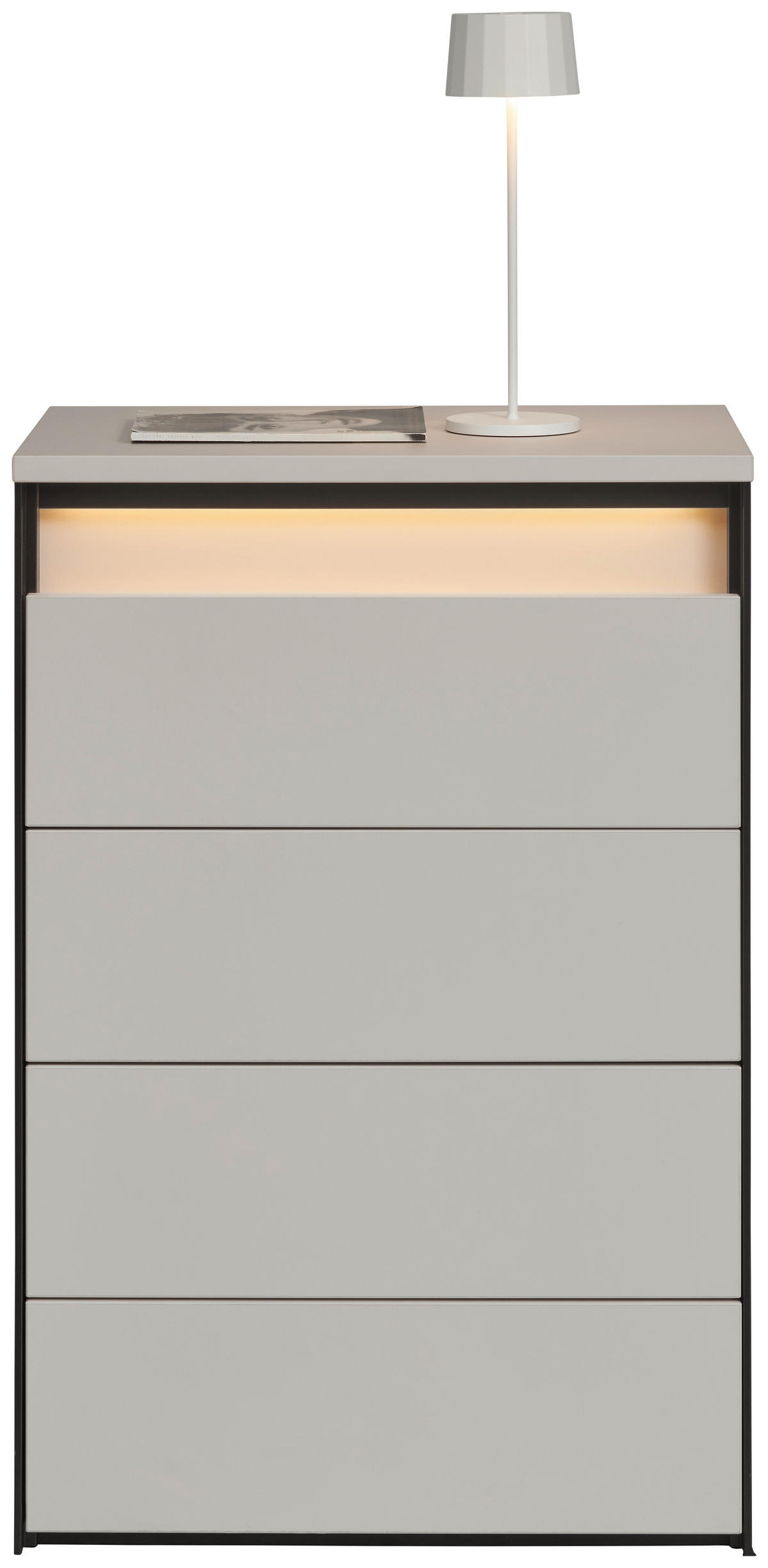 KOMMODE KOMMODE  in 58/88/38 cm  - Beige/Schwarz, KONVENTIONELL, Holzwerkstoff (58/88/38cm) - Voleo