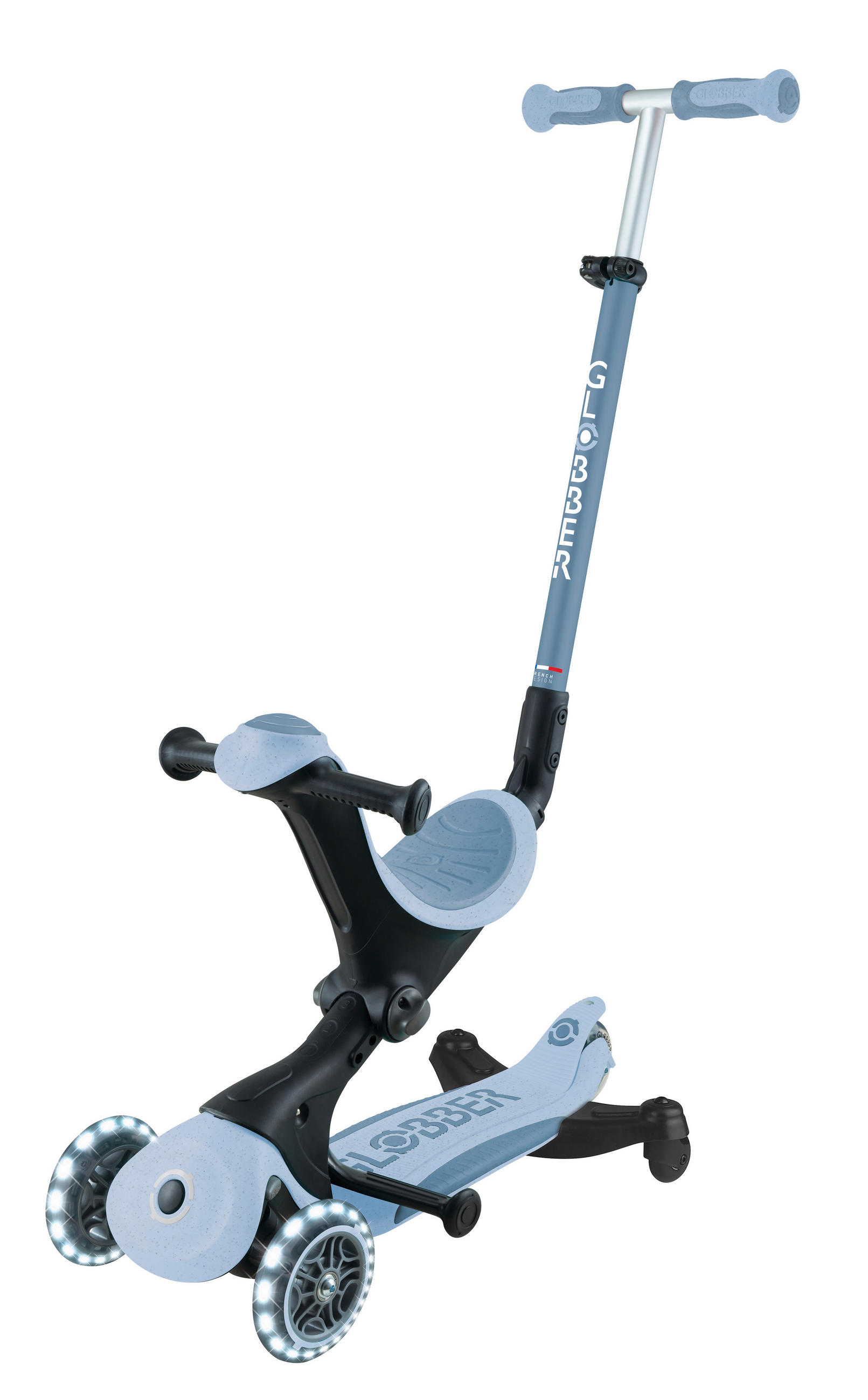LAUFRAD GO-UP DELUXE LIGHTS ECO 360  - Pastellblau, Basics, Kunststoff/Metall (65/22/98,5cm) - GLOBBER