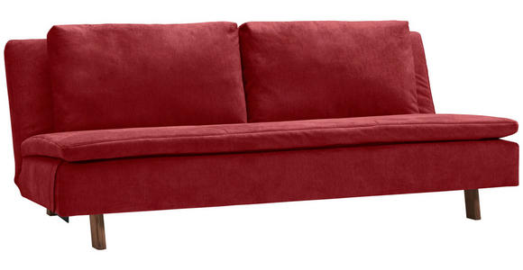 SCHLAFSOFA in Textil Rotbraun  - Rotbraun/Eichefarben, KONVENTIONELL, Holz/Textil (205/85/98cm) - Carryhome