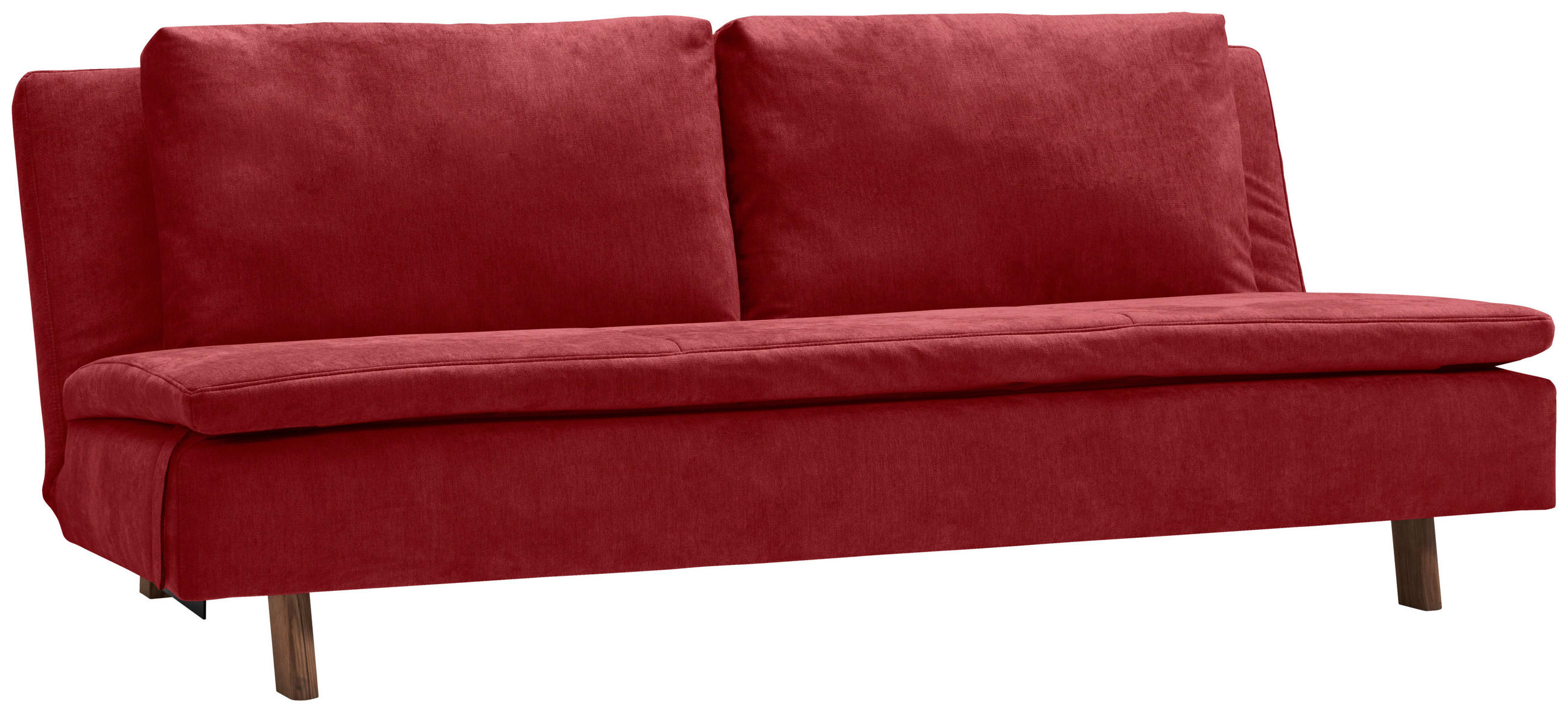 SCHLAFSOFA Flachgewebe Rotbraun - Rotbraun/Eichefarben, KONVENTIONELL, Holz/Textil (205/85/98cm) - Carryhome