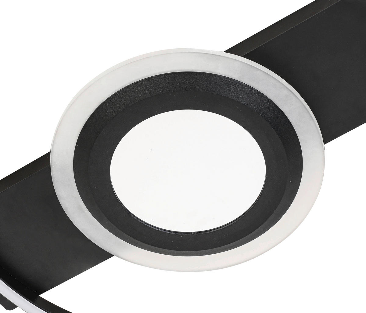LED-DECKENLEUCHTE 42/40/6 cm   - Schwarz, Trend, Kunststoff/Metall (42/40/6cm) - Novel