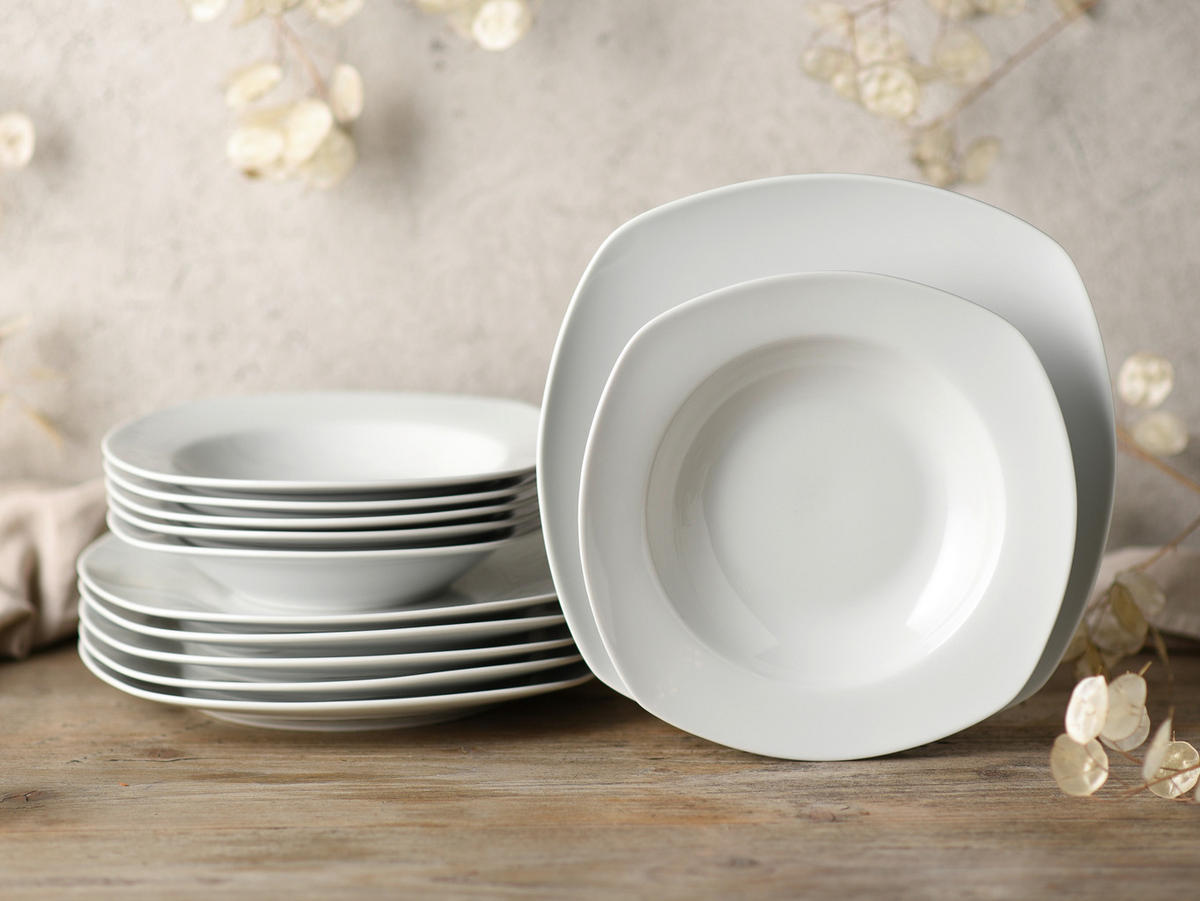JÍDELNÍ SOUPRAVA, porcelán - bílá, keramika (28,5/22/31cm) - Creatable