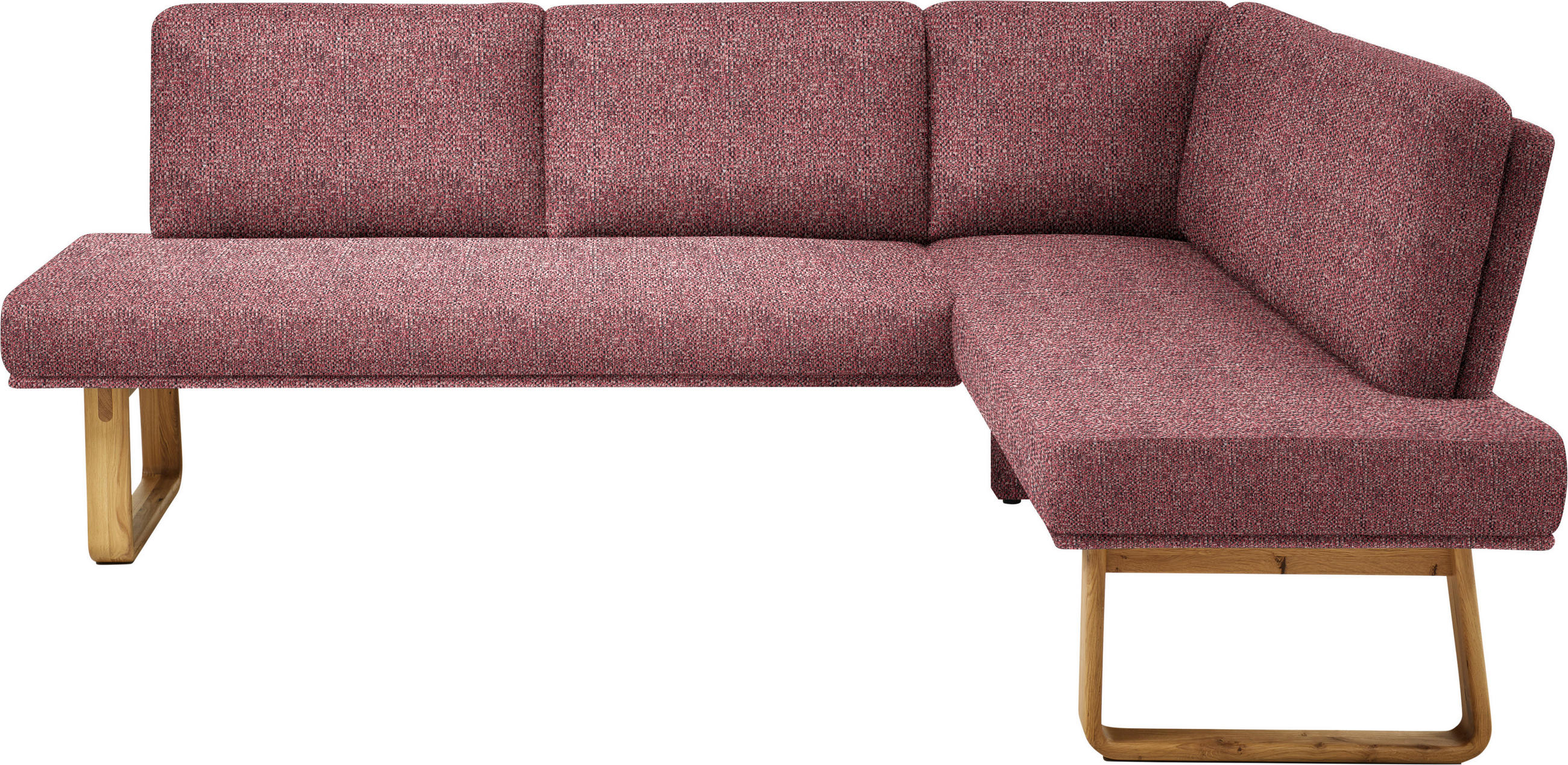 ECKBANK 240/174 cm  in Rosa, Eichefarben  - Eichefarben/Rosa, Design, Holz/Textil (240/174cm) - Dieter Knoll