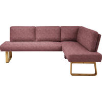 ECKBANK 280/174 cm  in Rosa, Eichefarben  - Eichefarben/Rosa, Design, Holz/Textil (280/174cm) - Dieter Knoll