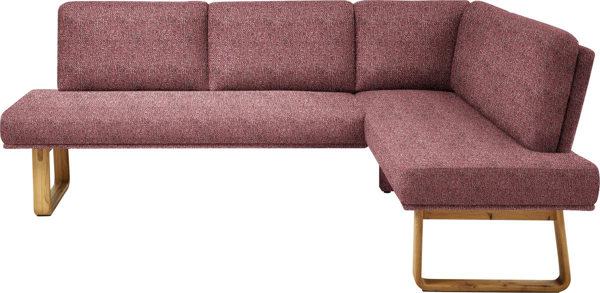 ECKBANK 280/174 cm  in Rosa, Eichefarben  - Eichefarben/Rosa, Design, Holz/Textil (280/174cm) - Dieter Knoll