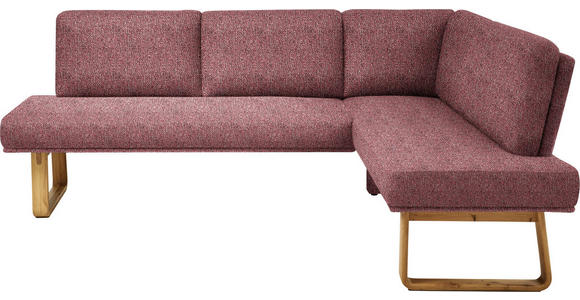 ECKBANK 240/174 cm  in Rosa, Eichefarben  - Eichefarben/Rosa, Design, Holz/Textil (240/174cm) - Dieter Knoll