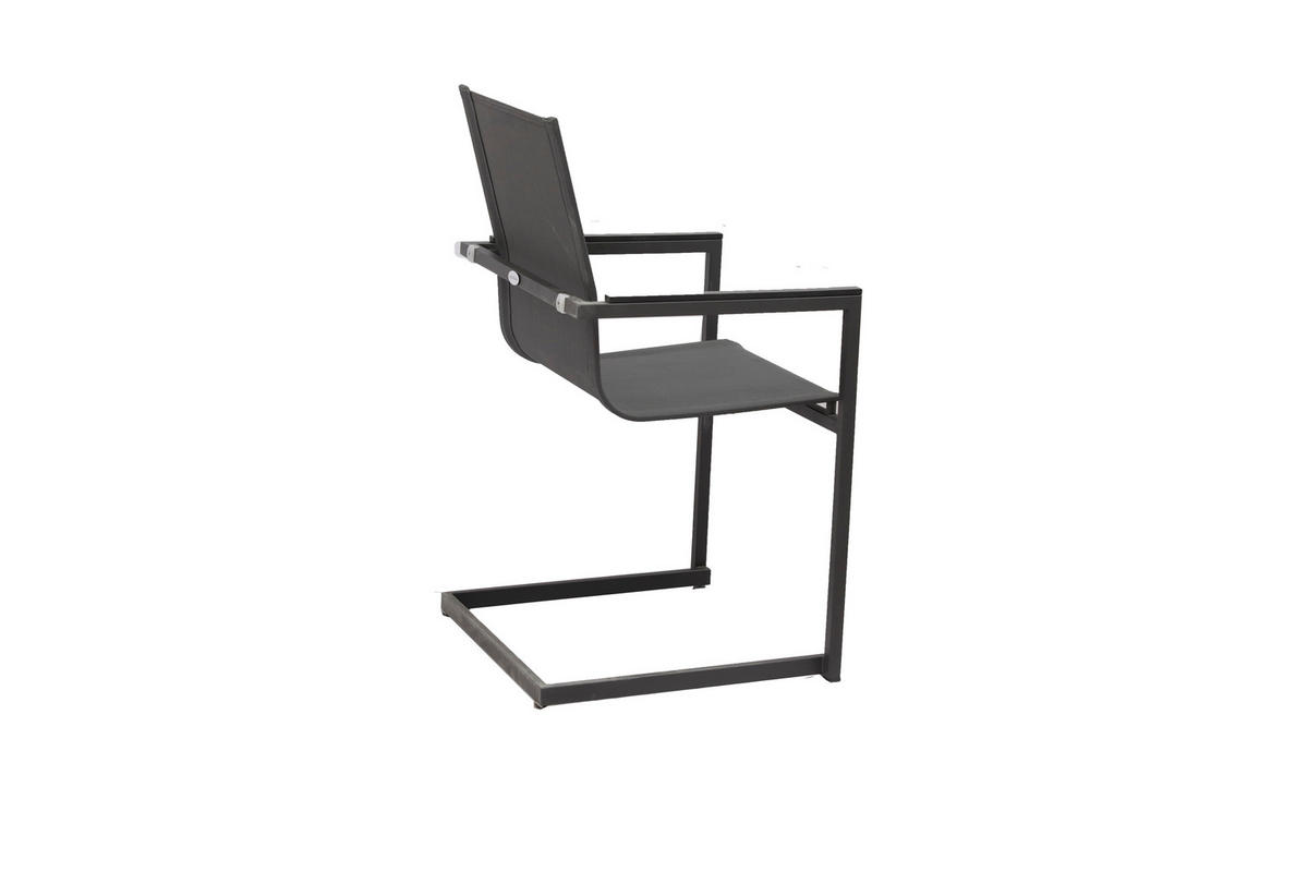 GARTENSTUHL Metall, Kunststoff Anthrazit, Grau  - Anthrazit/Grau, Basics, Kunststoff/Metall (50/56/90cm) - Gardenson