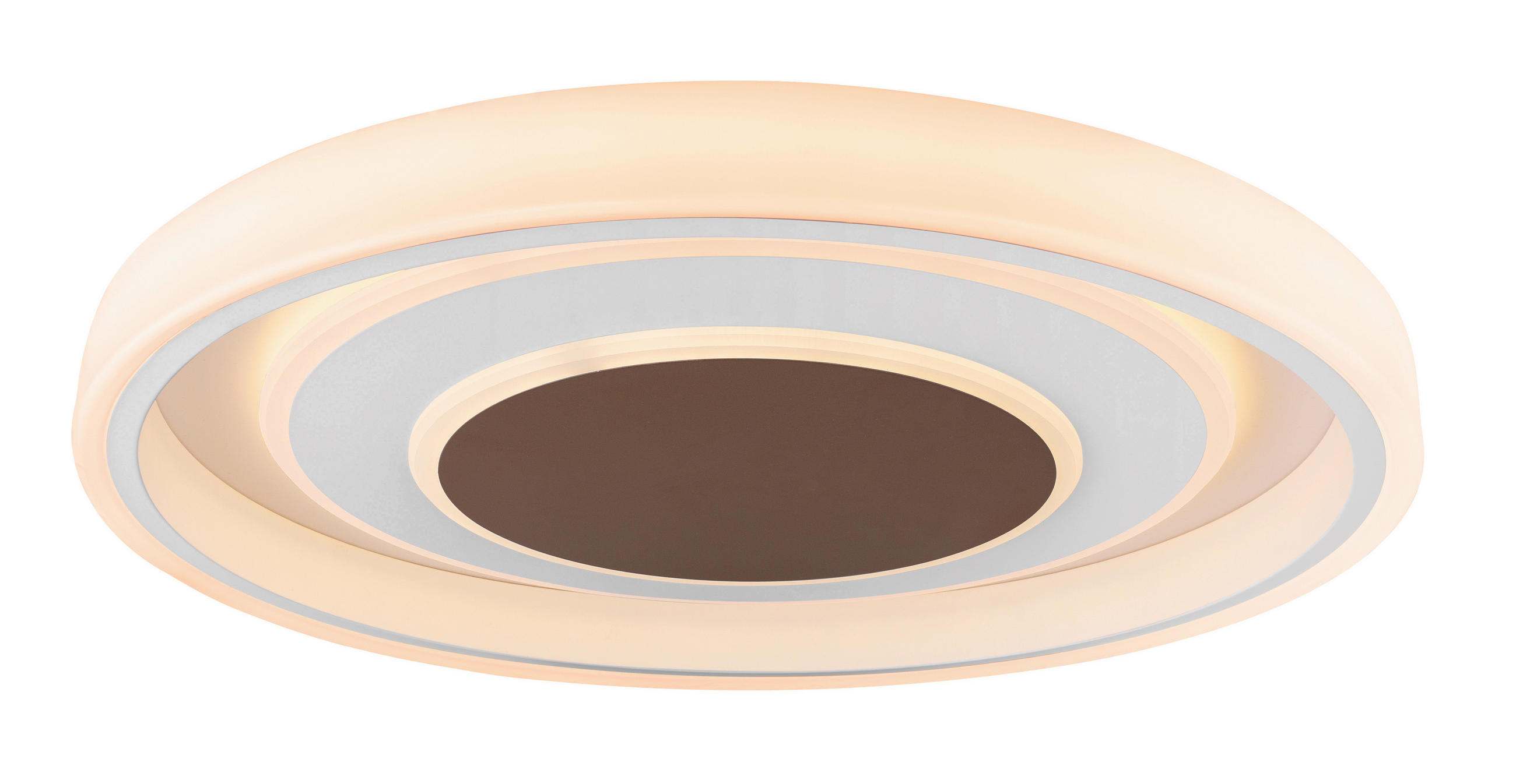 LED-DECKENLEUCHTE 69/10 cm   - Opal/Braun, Design, Kunststoff/Metall (69/10cm) - Globo