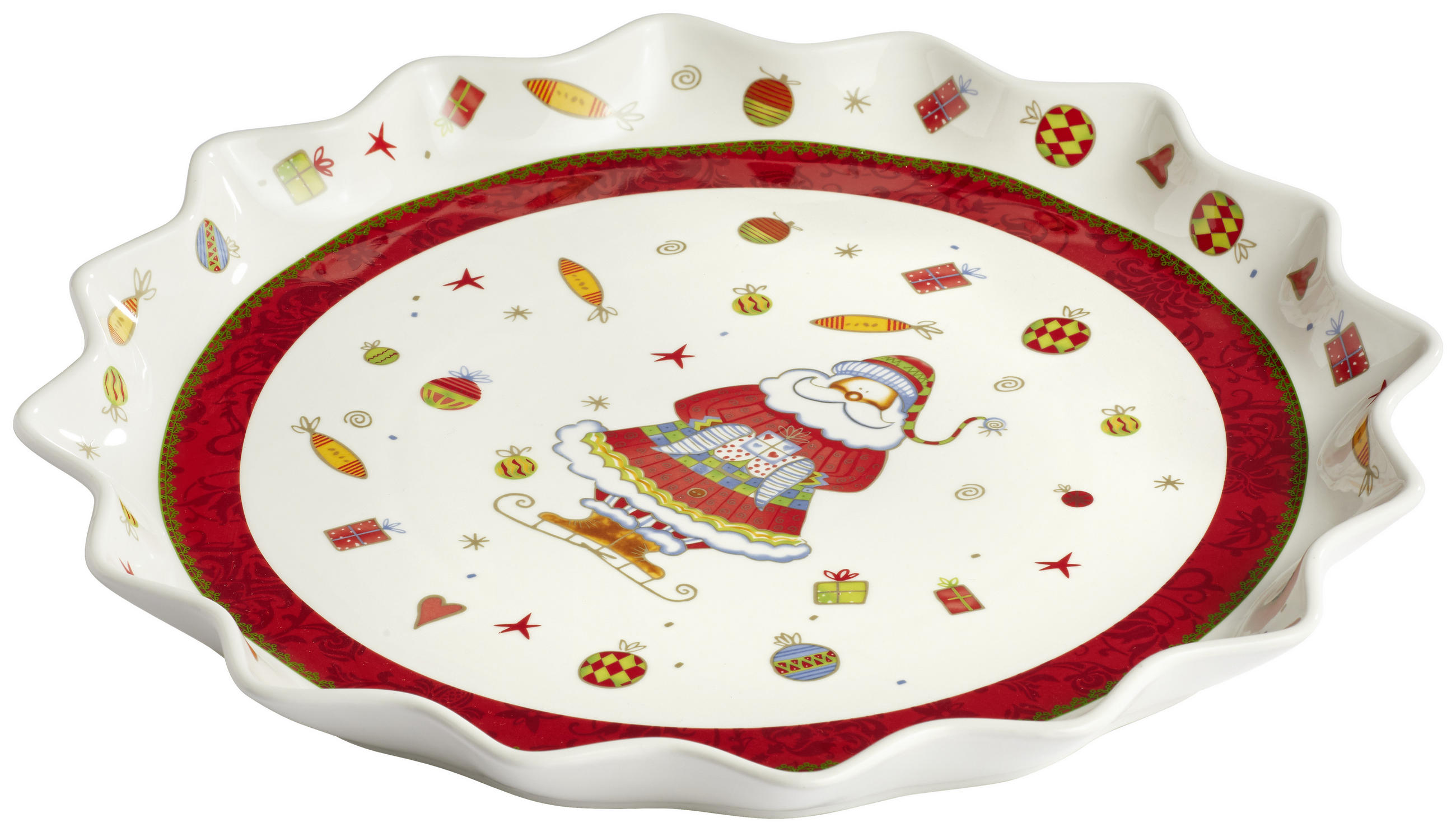 SERVÍROVACÍ PODNOS, keramika, 39 cm - vícebarevná, Basics, keramika (39cm) - X-Mas