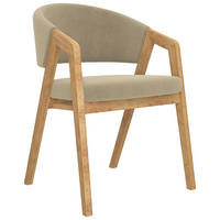 ARMLEHNSTUHL  in Mikrofaser  - Taupe, KONVENTIONELL, Holz/Textil (59/96/60cm) - Carryhome