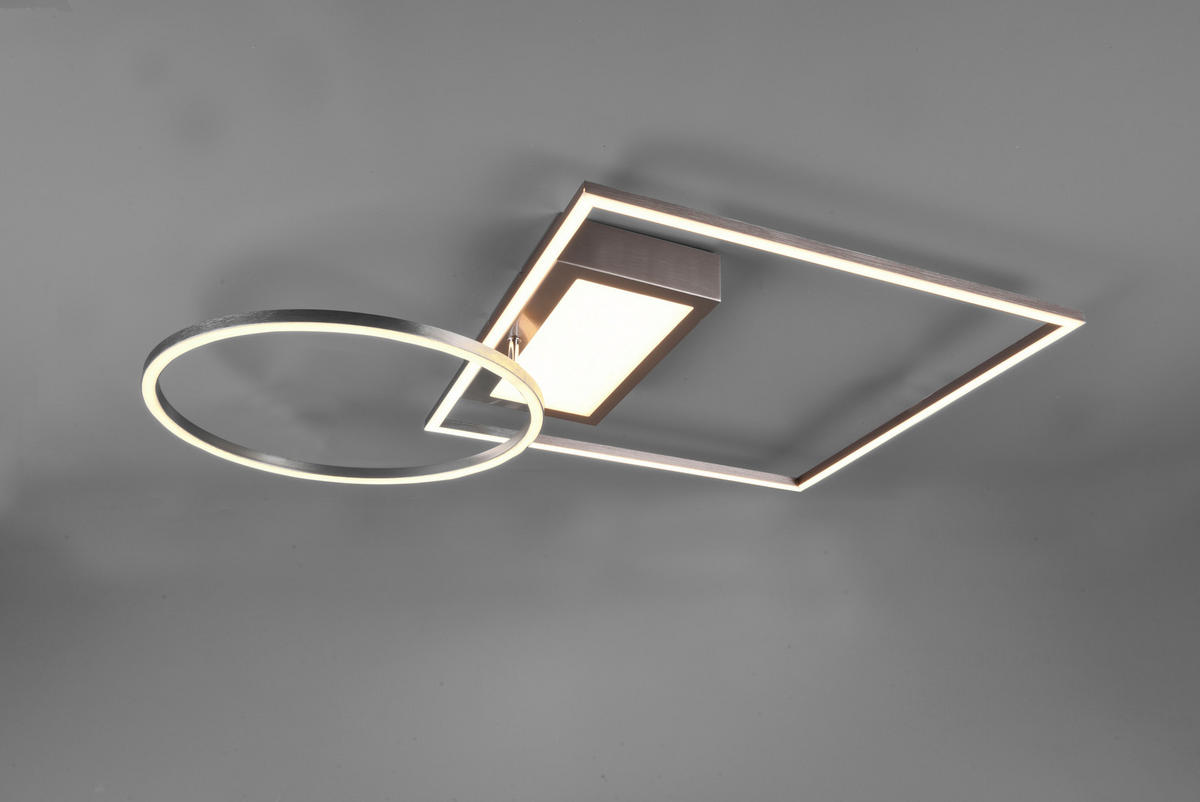 LED PLAFONJERA - boja nikla, Dizajnerski, metal (64,5/9,0/86,5cm)
