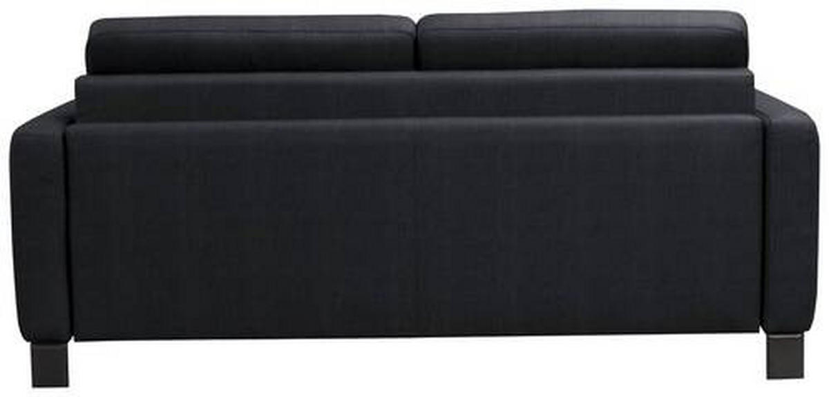 CANAPEA EXTENSIBILĂ textil, piele negru  - negru, Konventionell, metal/textil (190/87/100cm) - Celina Home