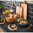 BRATPFANNE  - Schwarz/Naturfarben, Basics, Holz/Metall (22,5/12,8/3cm) - Homeware Profession.