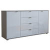 SIDEBOARD  in 140/70/43 cm  - Chromfarben/Schwarz, KONVENTIONELL, Glas/Holzwerkstoff (140/70/43cm) - Dieter Knoll
