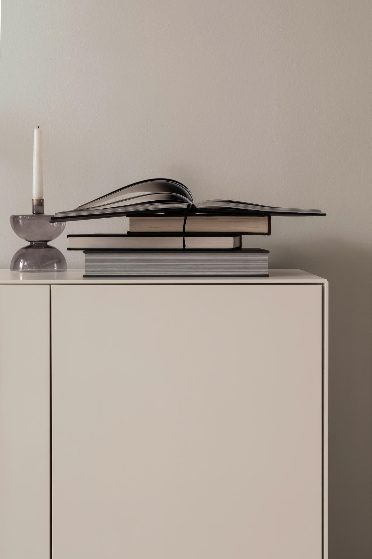 SIDEBOARD YONNA Weiss, Eichefarben  203/80/44 cm  - Weiss/Eichefarben, Design, Glas/Holz (203/80/44cm) - Schöner Wohnen