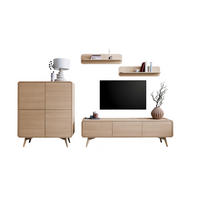 WOHNWAND 4-teilig  in Eichefarben  308/170/39 cm  - Eichefarben, Design, Holz/Holzwerkstoff (308/170/39cm) - Livetastic