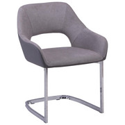 SCHWINGSTUHL Lederlook, Webstoff Chromfarben, Grau - Chromfarben/Grau, Design, Textil/Metall (59/79/60cm) - Ti`me