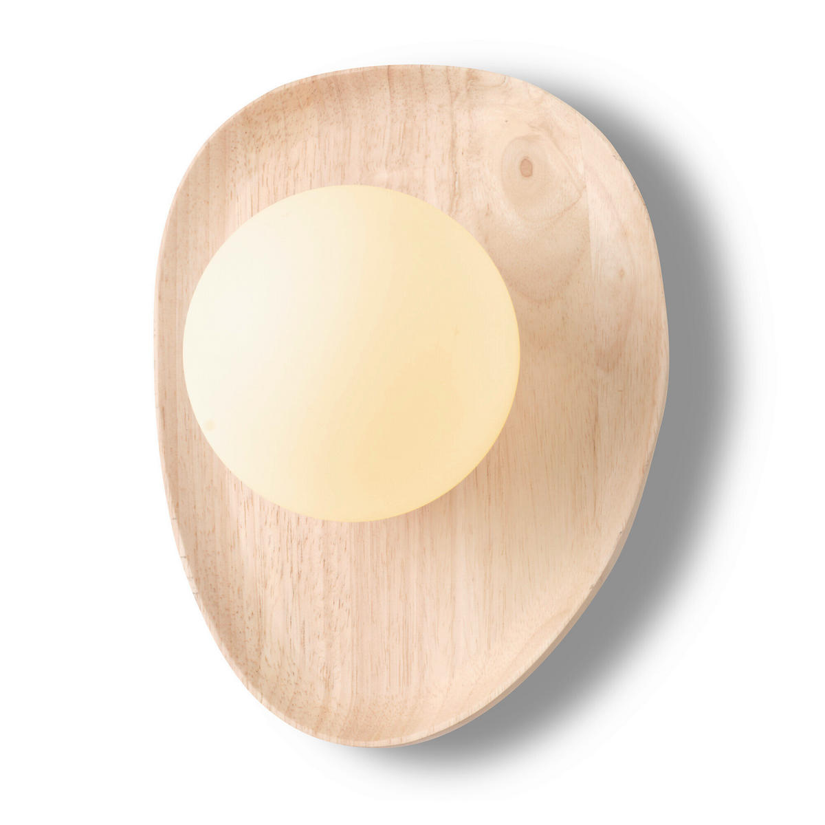 WANDLEUCHTE 20/13,5/26 cm   - Naturfarben, Basics, Glas/Holz (20/13,5/26cm) - Osram