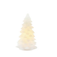 LED-KERZE  - Weiß, KONVENTIONELL, Naturmaterialien (11/19cm)