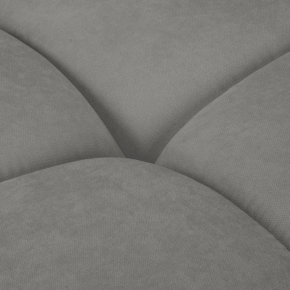 ECKSOFA in Mikrofaser Grau  - Silberfarben/Grau, Design, Textil/Metall (256/175cm) - Livetastic