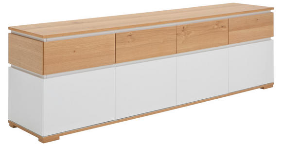 LOWBOARD  in 190/57/40 cm  - Eichefarben/Weiß, KONVENTIONELL, Holz/Holzwerkstoff (190/57/40cm) - Novel