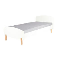 BETT 90/200 cm  in Naturfarben, Weiß  - Weiß/Naturfarben, Design, Holz (90/200cm) - Livetastic