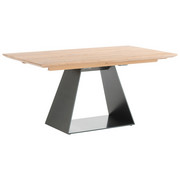 ESSTISCH in Holz, Metall 160/90/76 cm - Eichefarben/Schwarz, Natur, Holz/Metall (160/90/76cm) - Anrei