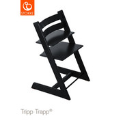 Tripp Trapp Hochstuhl Buche Hartholz, massiv Black - Schwarz, Basics, Holz (46/79/49cm) - Stokke