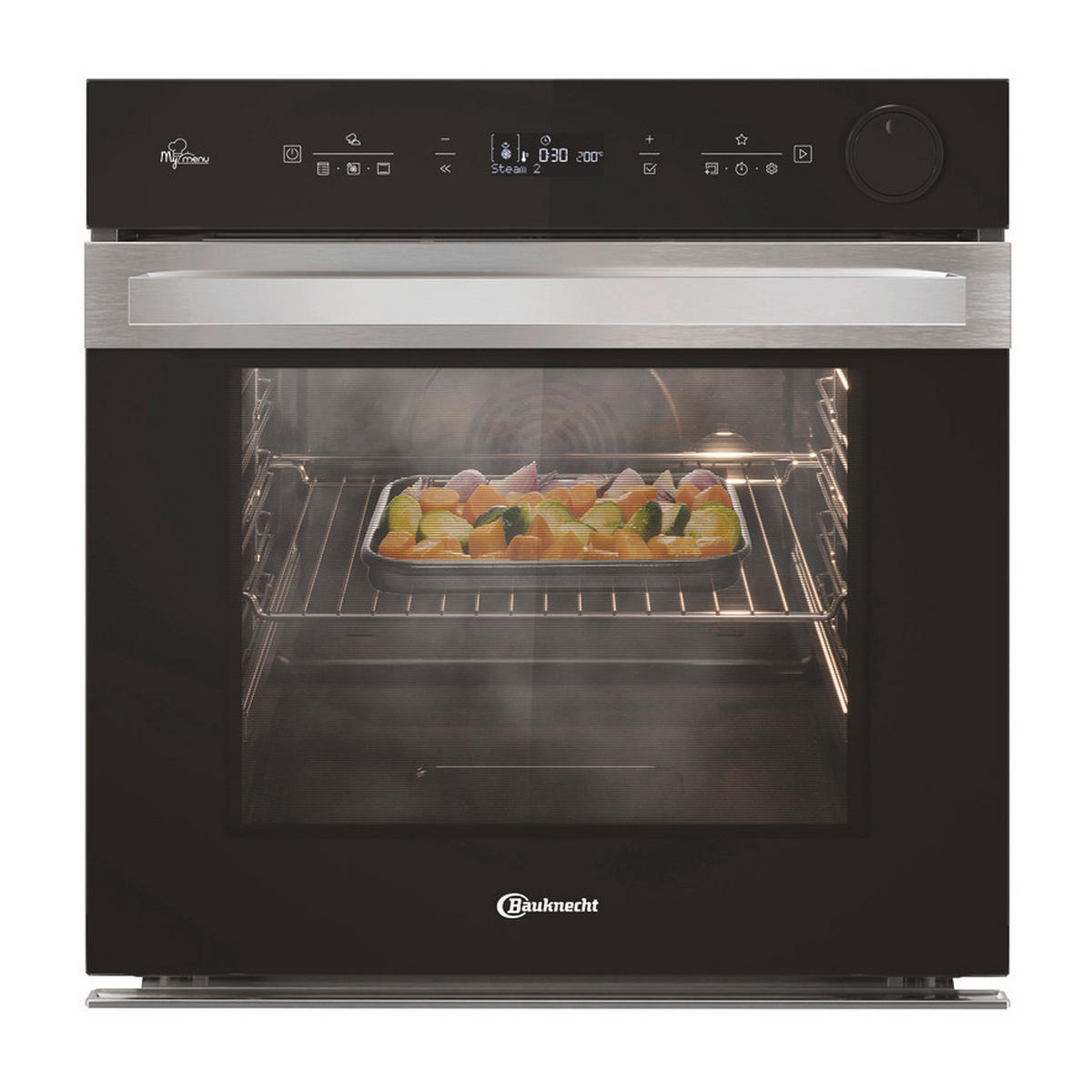 BACKOFENSET BAKO AIRFRY XL  - Edelstahlfarben/Schwarz, Basics, Glas/Metall (59,5/57,5/57cm) - Bauknecht