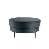 HOCKER in Textil Blau  - Blau/Schwarz, Modern, Textil/Metall (80/43cm) - Livetastic