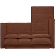 ECKSOFA  in Chenille Rostfarben  222/279 cm  - Rostfarben/Schwarz, KONVENTIONELL, Kunststoff/Textil (222/279cm) - Hom`in