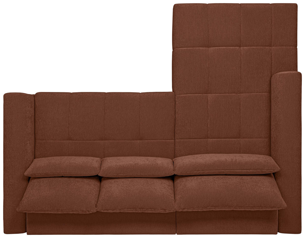 HÖRNSOFFA i chenille rostfärgad  - svart/rostfärgad, Klassisk, textil/plast (222/279cm) - MID.YOU