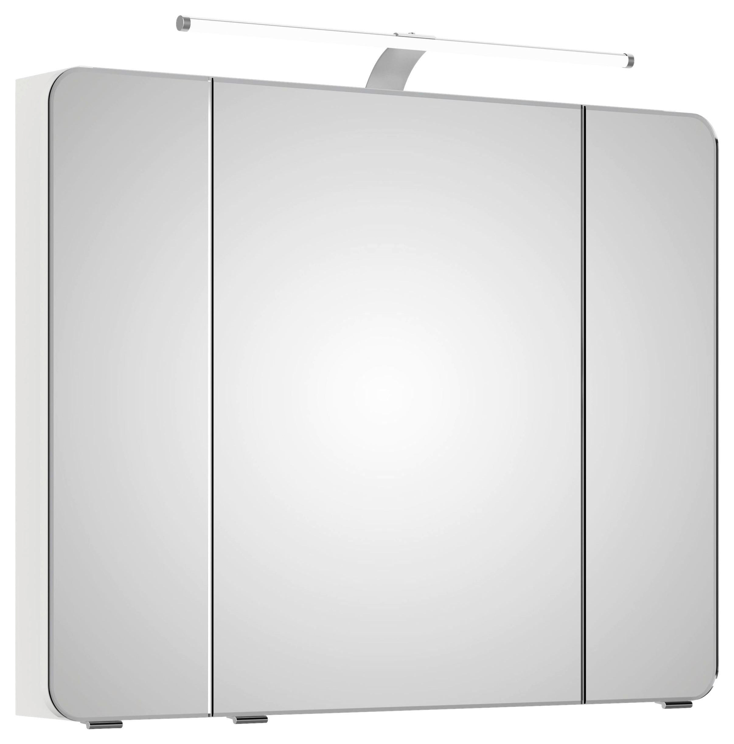 SPIEGELSCHRANK 90/72/17 cm  - Weiß, Basics, Glas/Holzwerkstoff (90/72/17cm) - Sadena