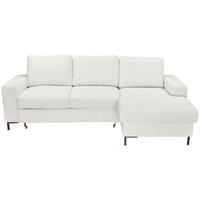 ECKSOFA Creme Cord  - Creme/Schwarz, KONVENTIONELL, Textil/Metall (240/150cm) - Carryhome