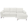 ECKSOFA Creme Cord  inkl. Rückenkissen, Bettkasten, Schlaffunktion, Rücken echt, Liegefläche im Originalstoff  - Creme/Schwarz, KONVENTIONELL, Textil/Metall (240/150cm) - Carryhome