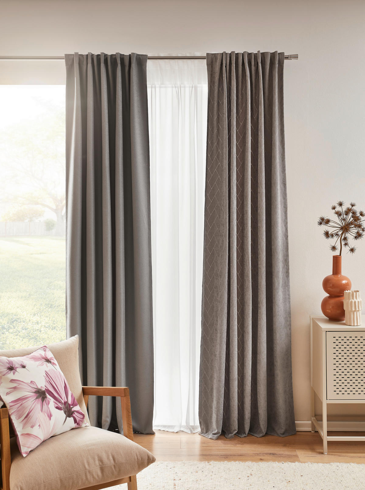 FERTIGVORHANG  halbtransparent  140/245 cm   - Weiß, KONVENTIONELL, Textil (140/245cm) - Dieter Knoll