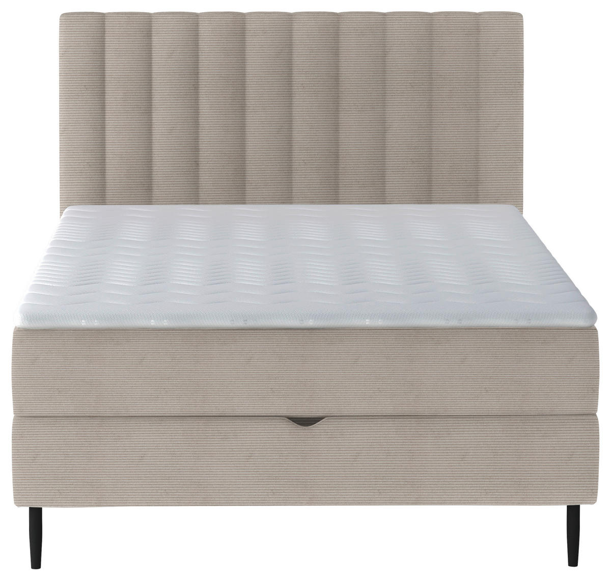 BOXBETT 120/200 cm  in Taupe  - Taupe/Schwarz, Design, Holz/Holzwerkstoff (120/200cm) - Stylife