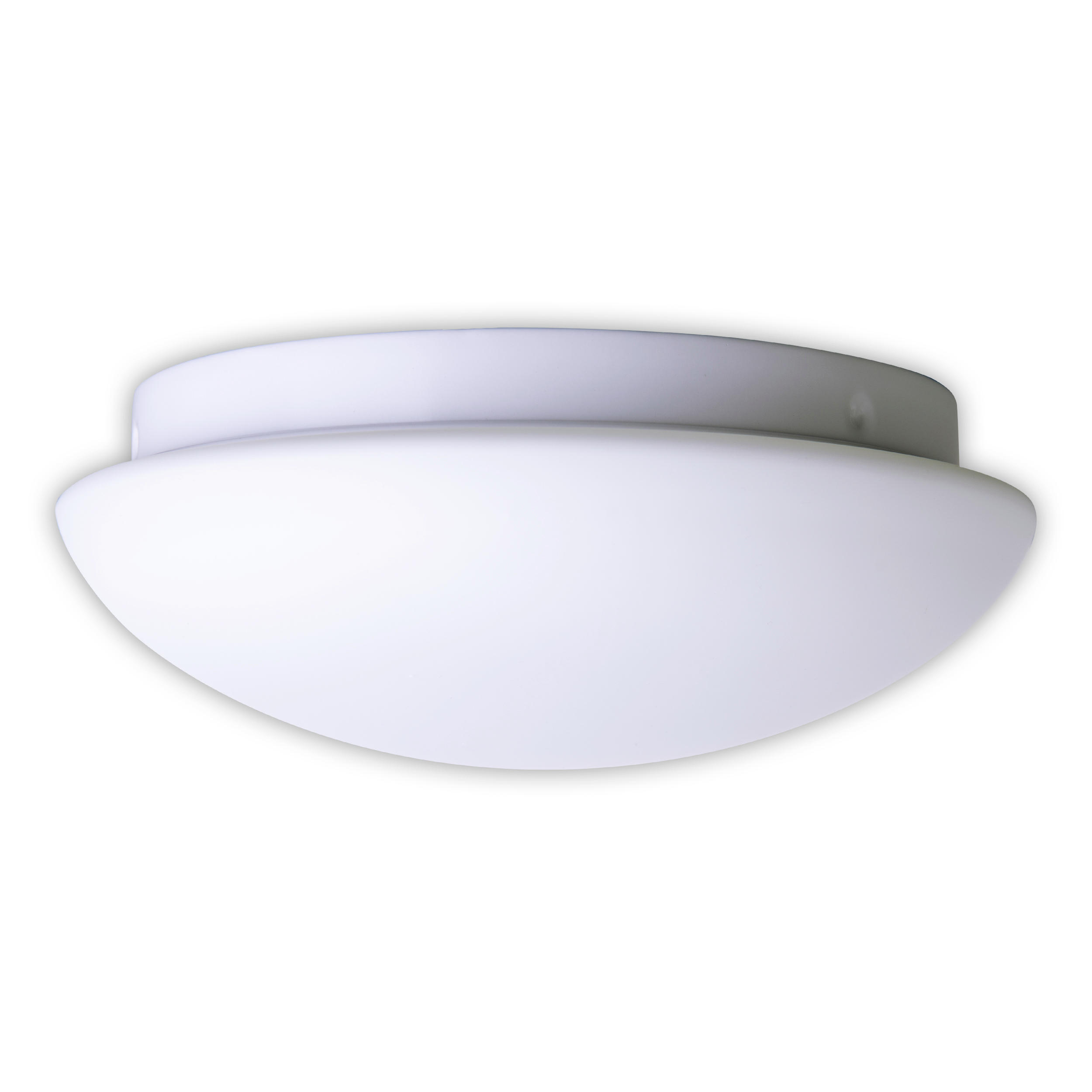 LED-DECKENLEUCHTE  25,5/10 cm    - Weiß, Basics, Glas/Metall (25,5/10cm) - Näve