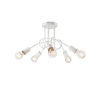 DECKENLEUCHTE Camilla 30/46 cm   - Weiß Hochglanz, KONVENTIONELL, Metall (30/46cm)