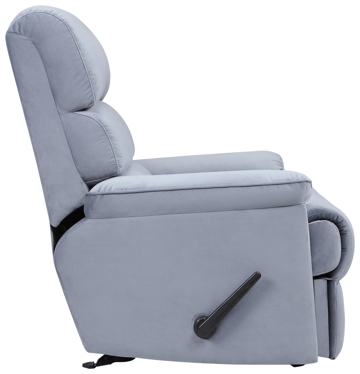 SCHAUKELSTUHL in Samt Blau  - Blau/Schwarz, MODERN, Textil/Metall (90/105/100cm) - MID.YOU