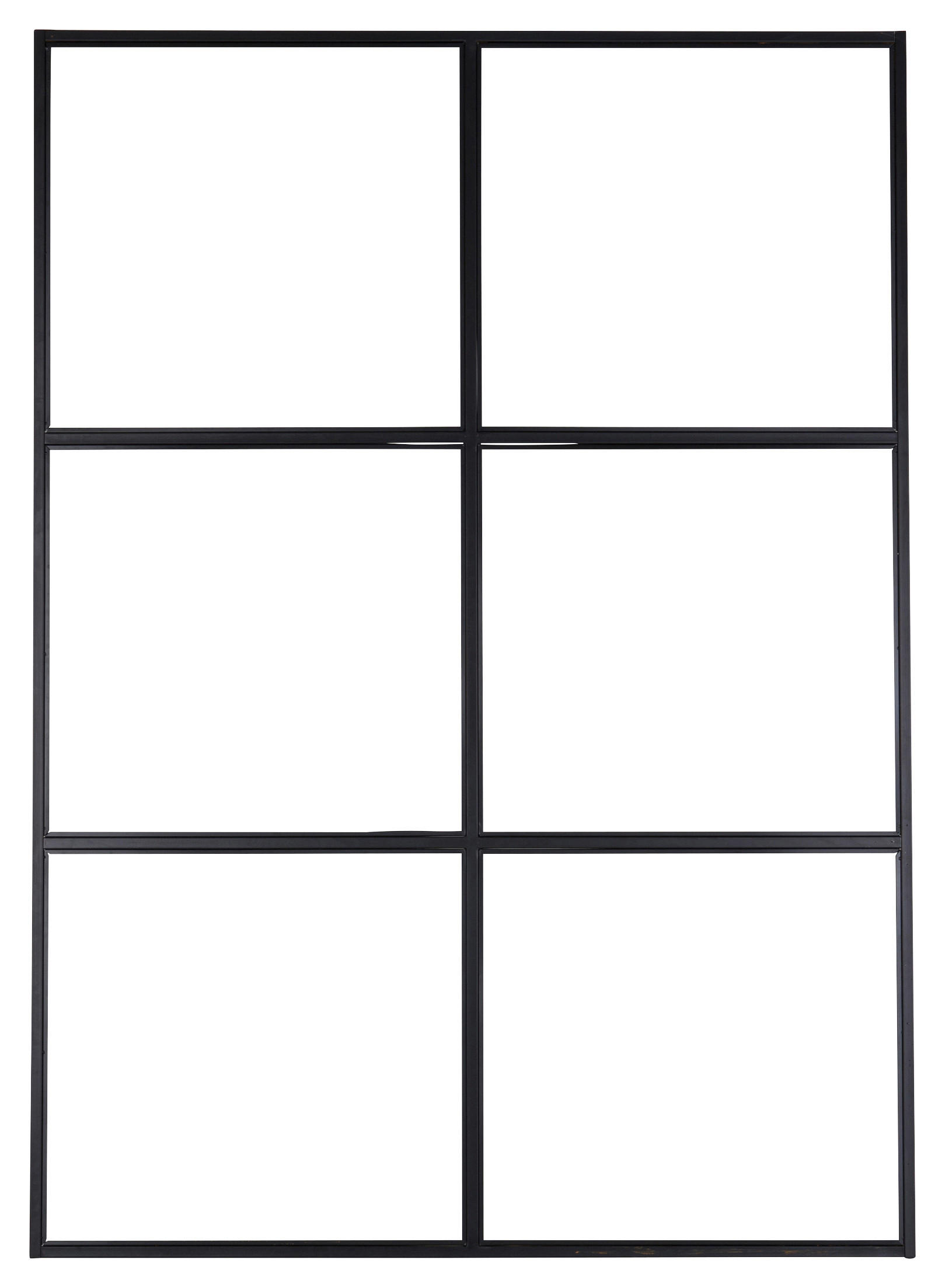 TRENNWAND - Schwarz, MODERN, Glas/Metall (150/210/2cm) - P & B