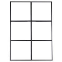TRENNWAND - Schwarz, MODERN, Glas/Metall (150/210/2cm) - P & B