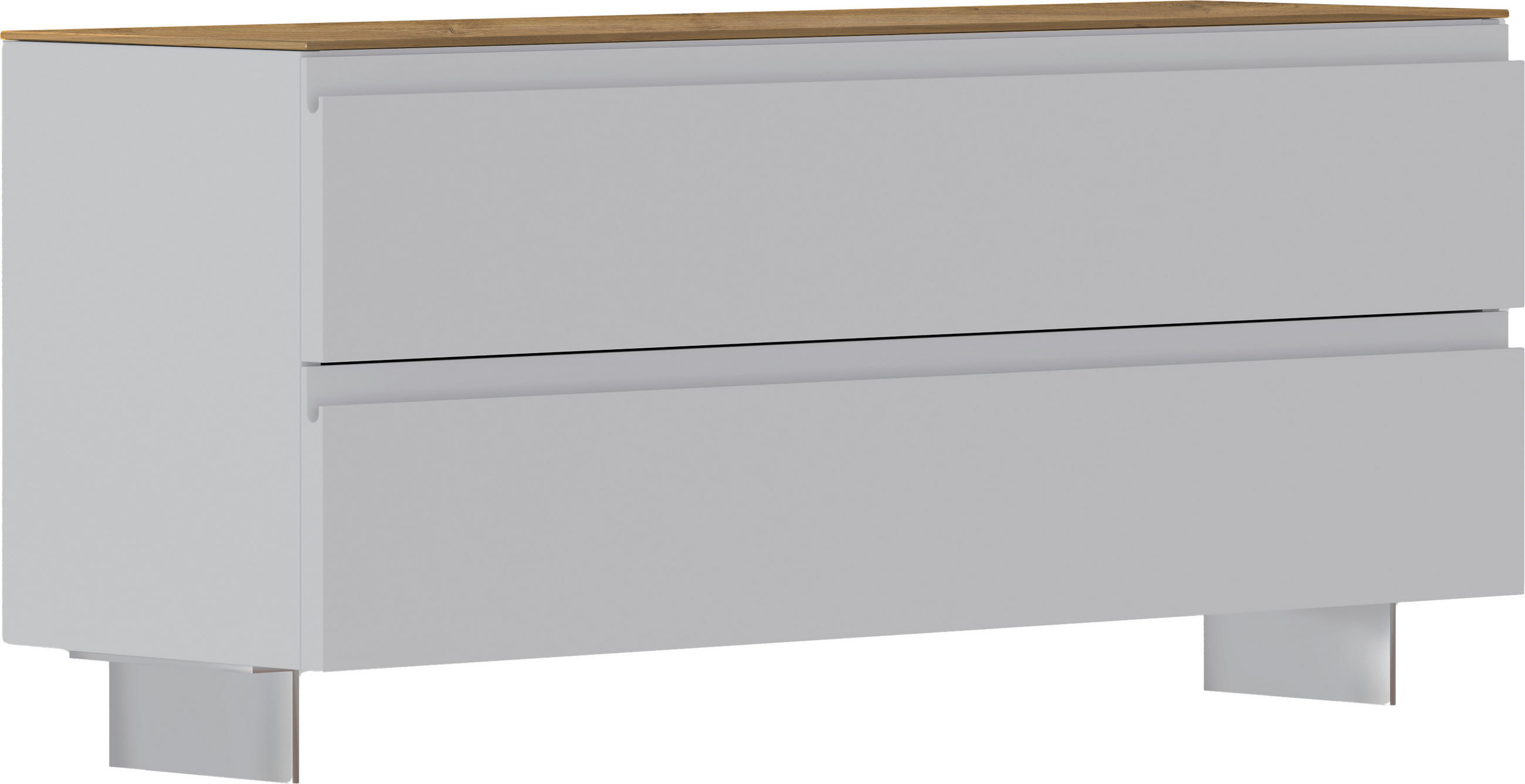 GARDEROBENBANK  in 110/49/33 cm  - Eichefarben/Alufarben, Design, Metall (110/49/33cm) - Moderano