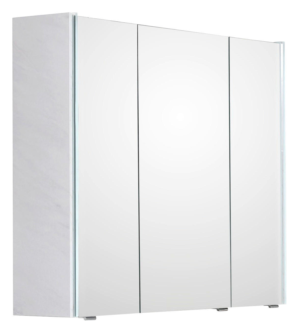 SPEGELSKÅP  - vit, Design, trämaterial/glas (94/70,3/18cm) - Leonardo Living