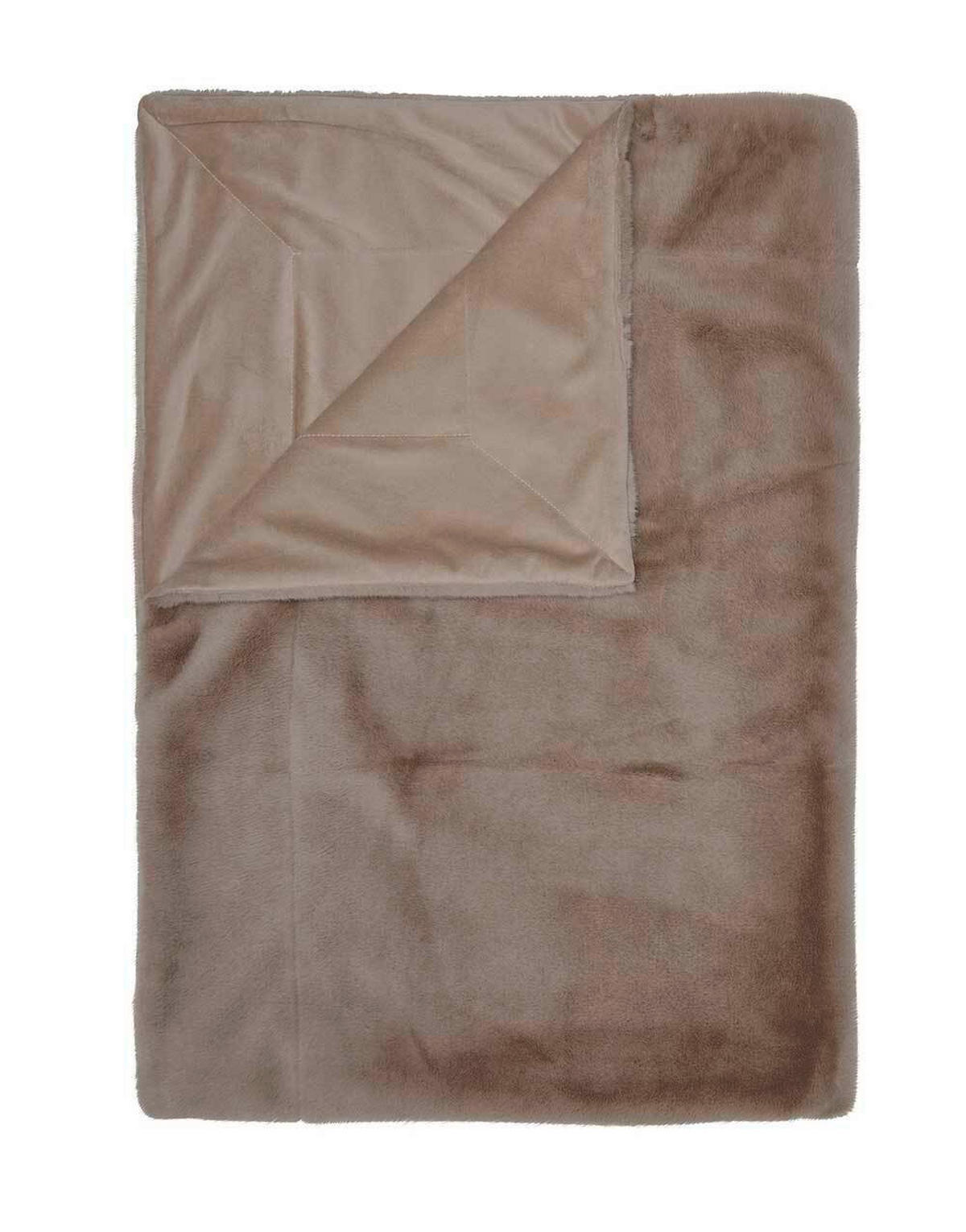 DOMÁCA DEKA, polyester, 150/200 cm - sivohnedá, Basics, textil (150/200cm) - Essenza