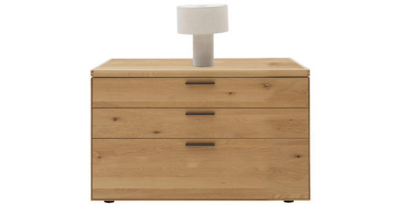 KOMMODE in 122/75/45 cm - Wildeiche/Schwarz, Design, Holz/Metall (122/75/45cm) - Valnatura