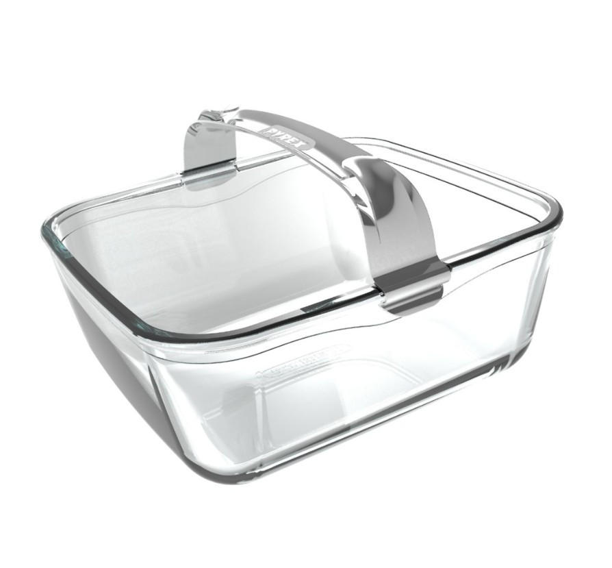 Ugnsform,för airfryer   - transparent, Basics, glas (18/20cm) - Pyrex