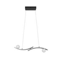 LED-HÄNGELEUCHTE Napoli 82/150 cm  - Schwarz/Weiß, Design, Glas/Kunststoff (82/150cm) - Trio Leuchten