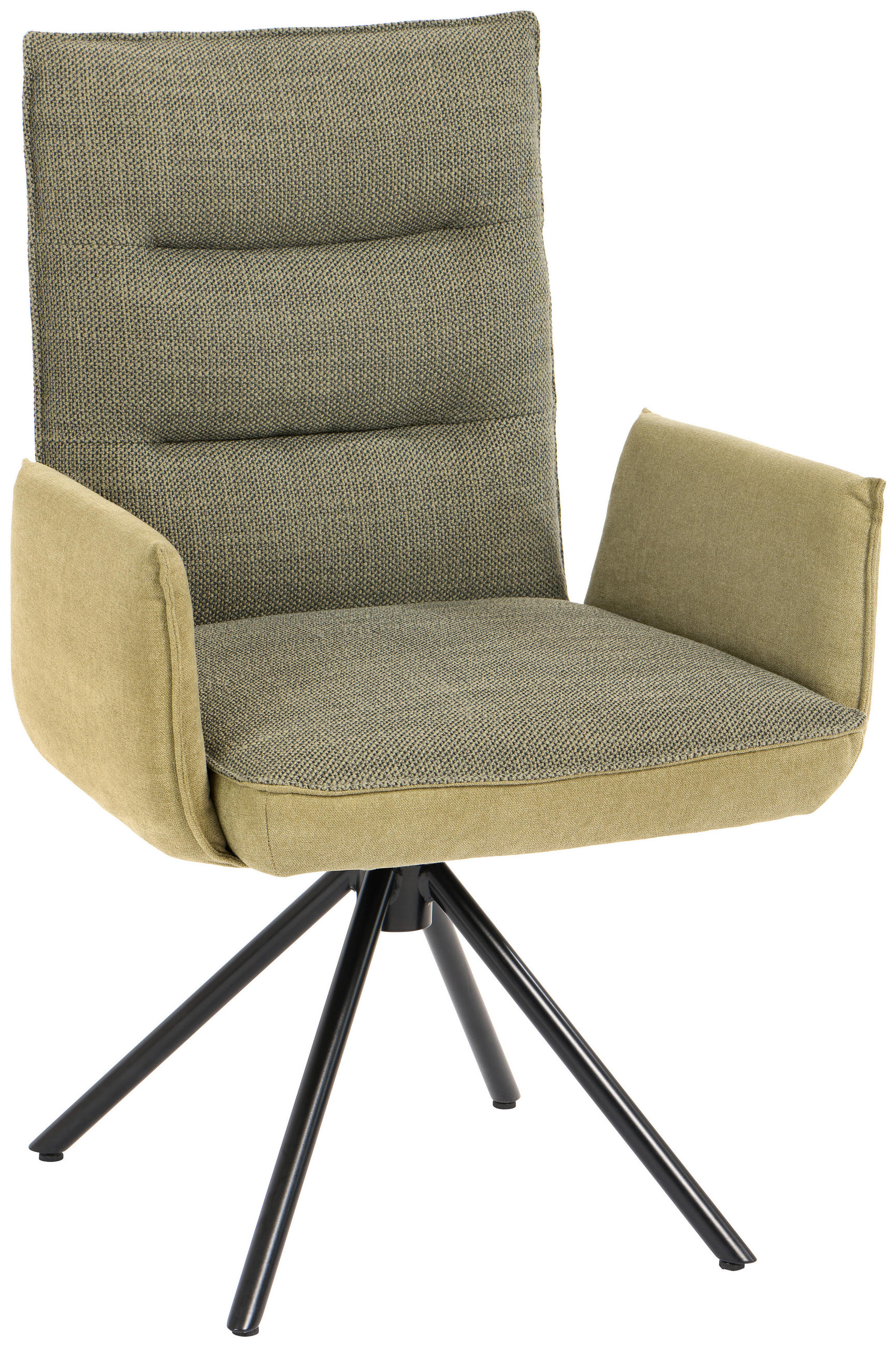ARMLEHNSTUHL  in Flachgewebe  - Schwarz/Grün, Design, Textil/Metall (59/93/59cm) - Dieter Knoll